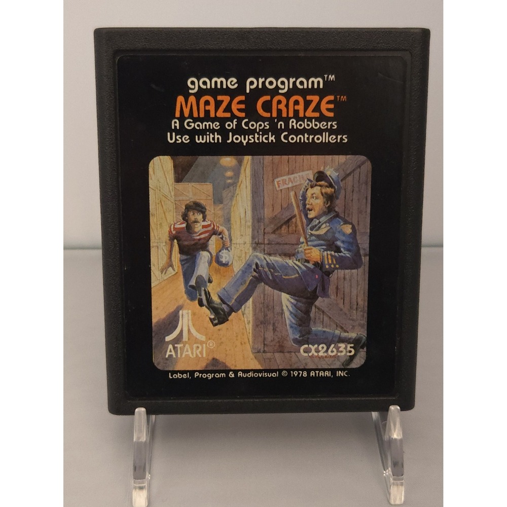 Maze Craze Game Cartridge (Atari 2600, 1978) Clean & Tested & Working